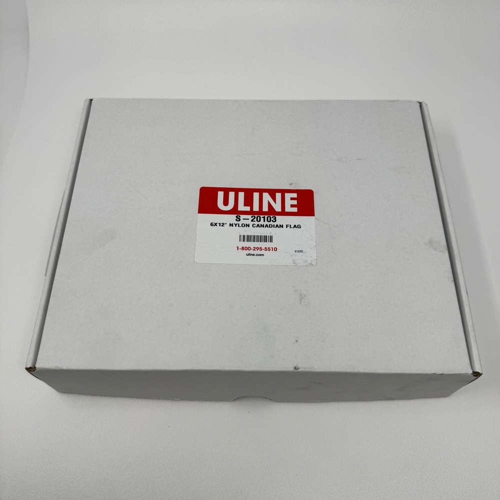 Canadian Flag Uline S-20103 Nylon 6x12 Large Made in USA Red White
